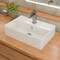 Alfi Brand ALFI brand ABC901-W White 24" Modern Rectangular Above Mount Ceramic Sink with Faucet Hole ABC901-W - alternate 1